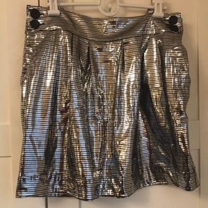 Betabrand Silver disco skirt, perfect for NYE size 12